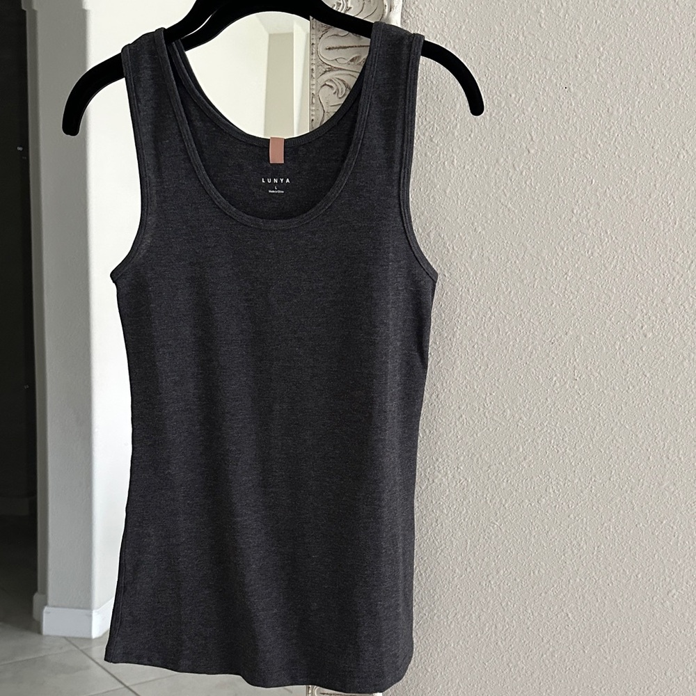 Lunya Charcoal Gray Tank Top